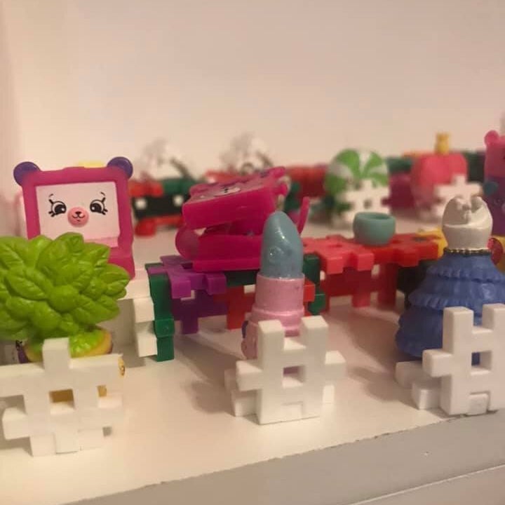 Christie Pham shared a photo of her daughter's Shopkins lined up to wash their hands at the sink due to the